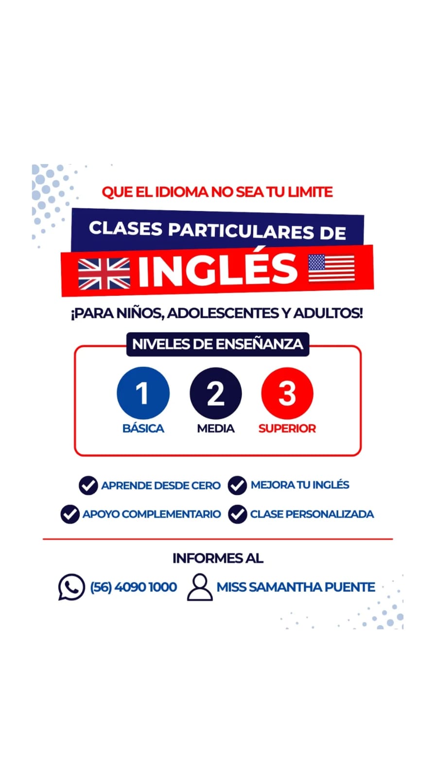 QUE,EL,IDIOMA,NO,SEA,TU,LIMITECLASES,PARTICULARES,DE INGLES56-4090-1000